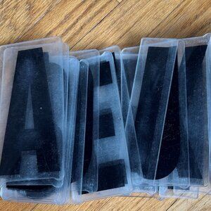 Vintage plastic billboard letters